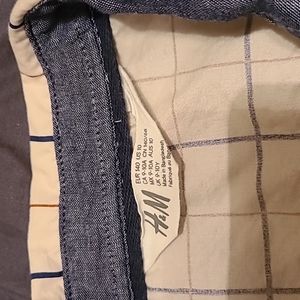 Boys H&M windowpane pattern button down